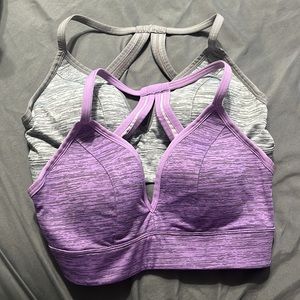 Purple Grey Jockey Molded Cup Sports Bra Bundle
